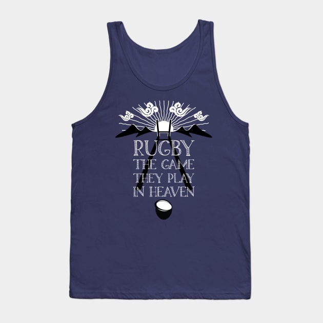 Rugby Game Played In Heaven 3 Tank Top by atomguy